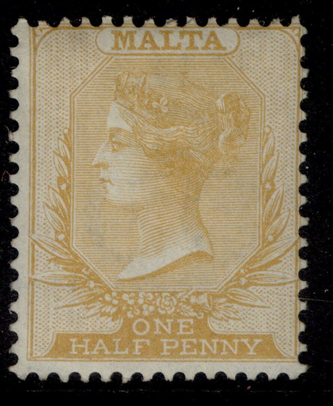 MALTA QV SG18, ½d orange-yellow, M MINT. Cat £40.