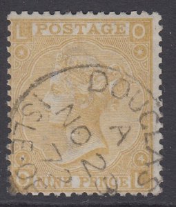 SG 110 10d straw. Superb used with a Douglas Isle of Man CDS, Nov 23rd 1872