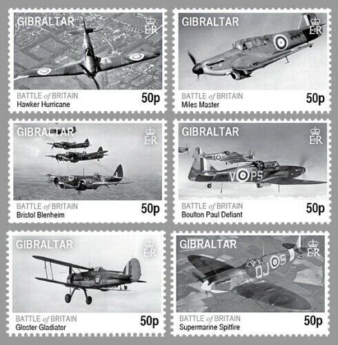 Gibraltar 2010 - 70th Anniv Battle of Britain - Scott #1222-7 - Set of 6 - MNH 