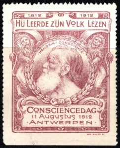 1912 Belgium Cinderella He Taught His People to Read Conscience Day Unused