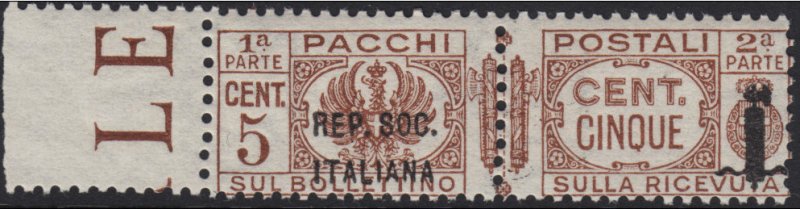 ITALY RSI (Social R) Pacchi n.36a variety Certificate + Signed Ferrario MNH** R+
