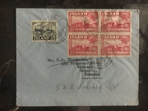 1951 Reyjavik Iceland  Cover to Canada