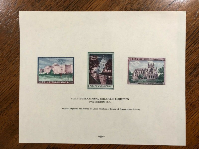 RARE F-1966A 6th International Philatelic Exhibition Forerunner Souvenir Card