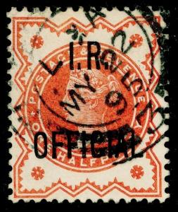 SGO13, ½d vermilion, USED, CDS.