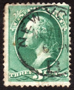 1881, US 3c, Washington, Used, Sc 207var