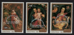 Cook Is. Visit of Pope Rubens Paintings 1986 MNH SG#1085-1087