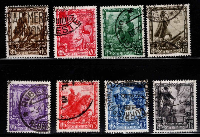 Italy Scott 400-407 Good start to a Great set  Used first 8 out of 10 stamps