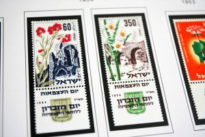 COLOR PRINTED ISRAEL [+TABS] 1948-2020 STAMP ALBUM PAGES (378 illustrated pages)