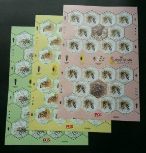 Malaysia Honey Bees 2019 Insect (sheetlet) MNH *odd shape *VIP *P00000 *rare