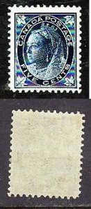 Canada-Sc#70- id65-unused hinge 5c dark blue QV Maple Leaf-1897-