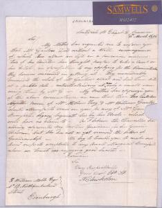 JAMAICA Cover 1826 Jamaica *St.Elizabeth* Letter Transatlantic Edinburgh MS2402