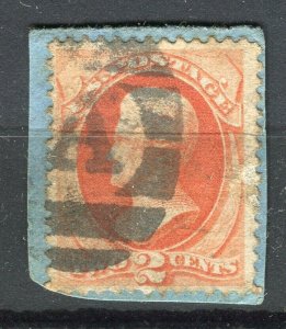 USA; 1870s early classic Jackson 2c. issue used Shade + Postmark, Letter A