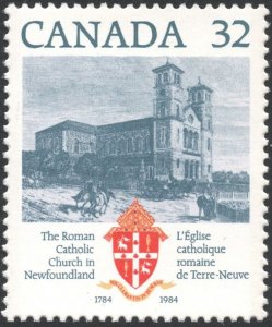 Canada SC#1029 32¢ Bicentenary: Roman Catholic Church in Newfoundland (1984) MNH