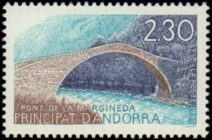 Andorra French Administration #379, Complete Set, 1990, Bridges, Never Hinged