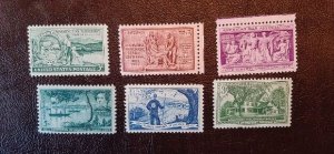 US Scott # 1017-1028; 12 Mint stamps of 1953; MNH, og, F/VF centering