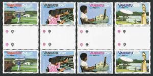 Vanuatu 360-363 gutter,363a,MNH.Mi 666-669,Bl.5. WCY-1983.Mail Transport,Telex,