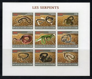 IVORY COAST  -  2009 SNAKES  M2688