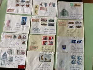 German Democratic Republic postal stamps covers 12 items  Ref A1431