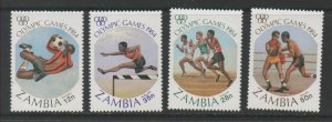Thematic Stamps Sports - ZAMBIA 1984 OLYMPICS 4v 408/11 mint