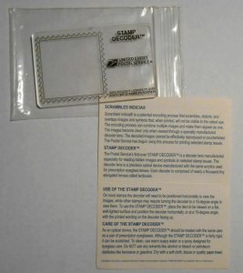 1997 Stamp Decoder device USPS hidden stamp images, no packaging