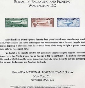 SC16 ASDA Natl. Postage Stamp Show, Nov 19-21, 1971, New York #C13-C15 Images