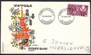 Denmark, Scott cat. 404. Amusement Park with Music Instr. First day cover. ^