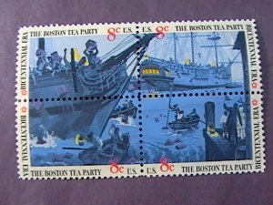 U.S.# 1480-1483(1483a)-MINT NEVER/HINGED--BLOCK OF 4--BOSTON TEA PARTY-1973