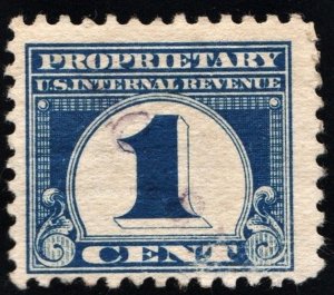 RB65 1¢ Proprietary Stamp (1919) Used