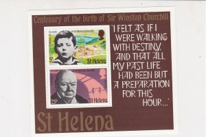 Sir Winston Churchill St Helena Centenary of Birth MNH Mini Stamps Sheet Rf27093