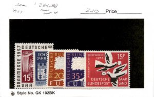 Saar -Germany, Postage Stamp, #284-288 Mint NH, 1957 Europa (AE)