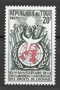1958 Togo 246 10 years Universal Declaration of Human Rights