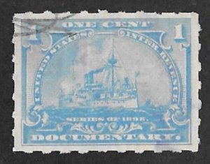 R163 1 cent Documentary Stamp used EGRADED SUPERB 98 XXF