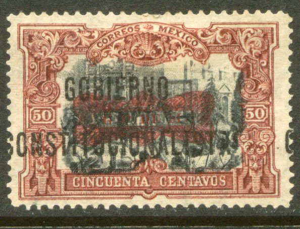 MEXICO 536, 50¢ Corbata & Gobierno $ overprints, UNUSED, H OG. VF.