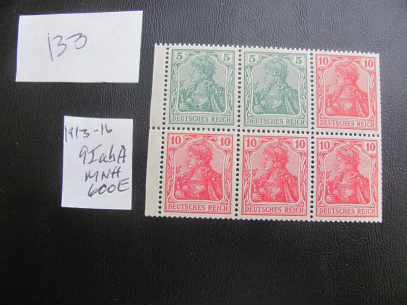 Germany 1913/16 MNH MI. 9IabA  Booklet Pane 600 EUROS (133) RARE