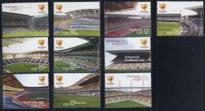 Portugal 2004, Football stadiums 10v, MNH