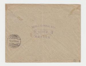 GERMAN OFFICES IN TURKEY 1900 COVER SMYRNA-REICHENBACH, 1pia RATED  (SEE BELOW)