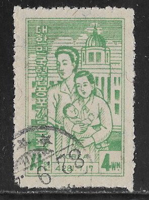 South Korea Sc # 88 4w green used VF