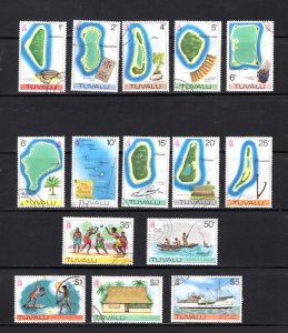 Tuvalu #23-37 set  VF,  Used,   CV $8.50   ...   6640017