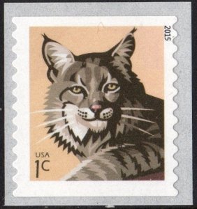 SC#4672a 1¢ Bobcat Coil Single (2015) SA