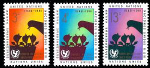 United Nations NY 1961 Sc 97-9 MNH