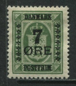 Denmark 1926 10 ore overprinted by 7 ore mint o.g. hinged 