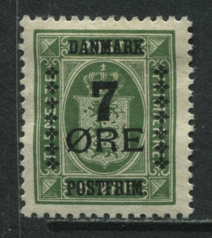 Denmark 1926 10 ore overprinted by 7 ore mint o.g. hinged