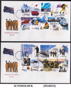 AUSTRALIAN ANTARCTIC TERRITORY - 2001 AUSTRALIANS IN THE ANTARCTICA SET OF 2 FDC