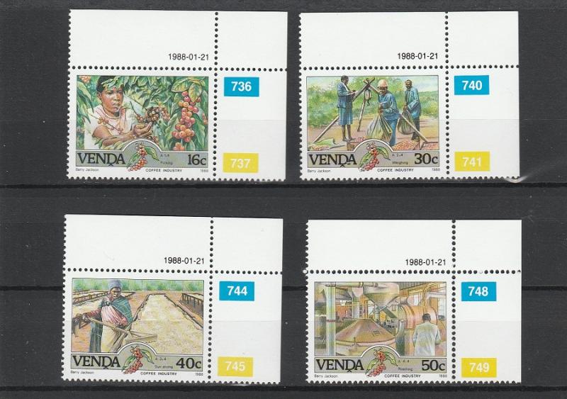 Venda  Scott#  177-180  MNH  (1988 Coffee Industry)