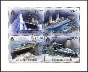 Solomon Islands 2012 Cruise Ships Titanic Sheet Used / CTO