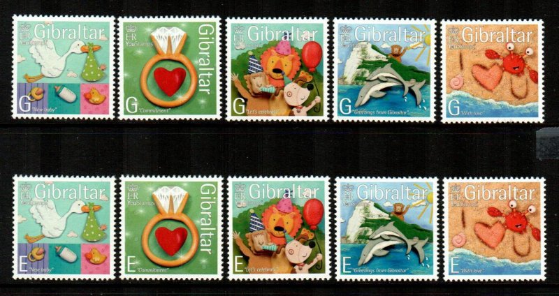 Gibraltar #1088-1097  MNH  