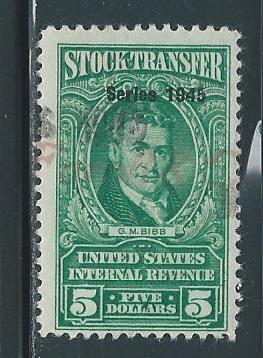 United States RD200 $5 Stock Transfer single Used