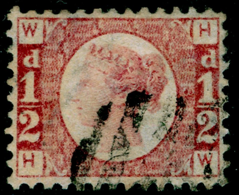 SG48, ½d rose-red plate 3, FINE USED. Cat £55. HW