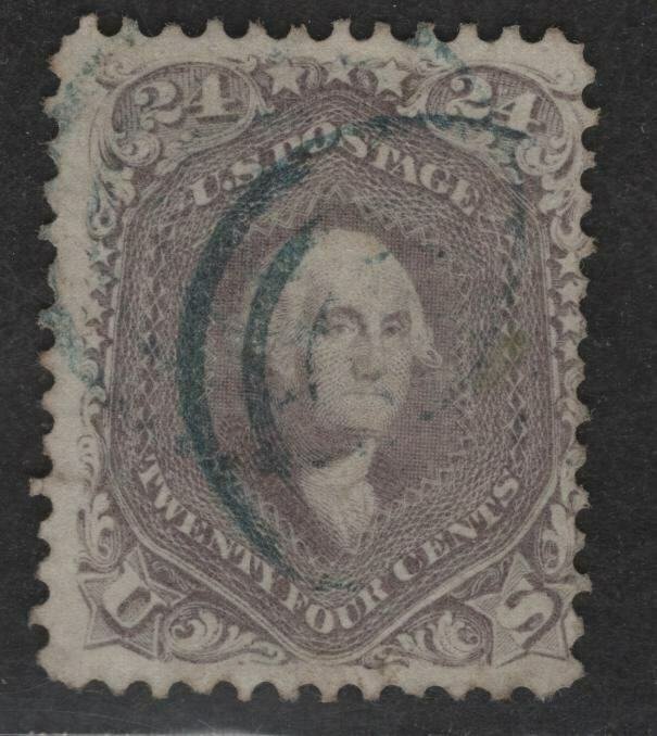 $US Sc#70a used fine brown lilac, Crowe Cert, Cv. $350