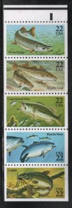 ALLY'S STAMPS US Scott #2209a 22c Fish B/P [5] MNH - F/VF [FP-96a]
